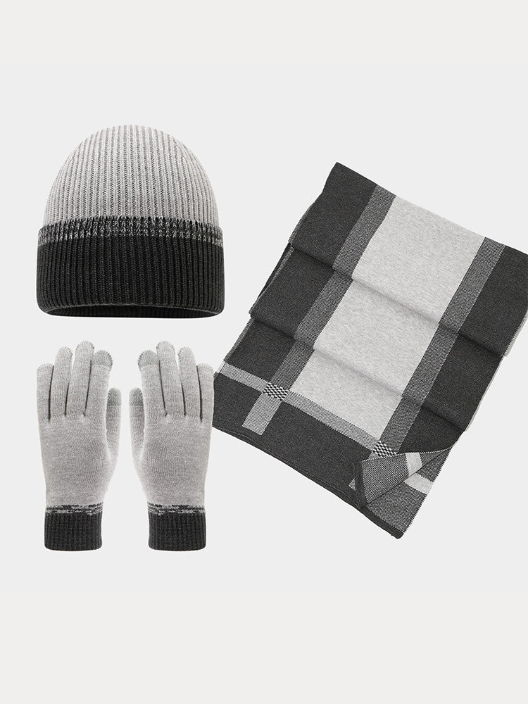 3-in-1 Winter Beanie Hat Scarf Gloves Set - Image 4