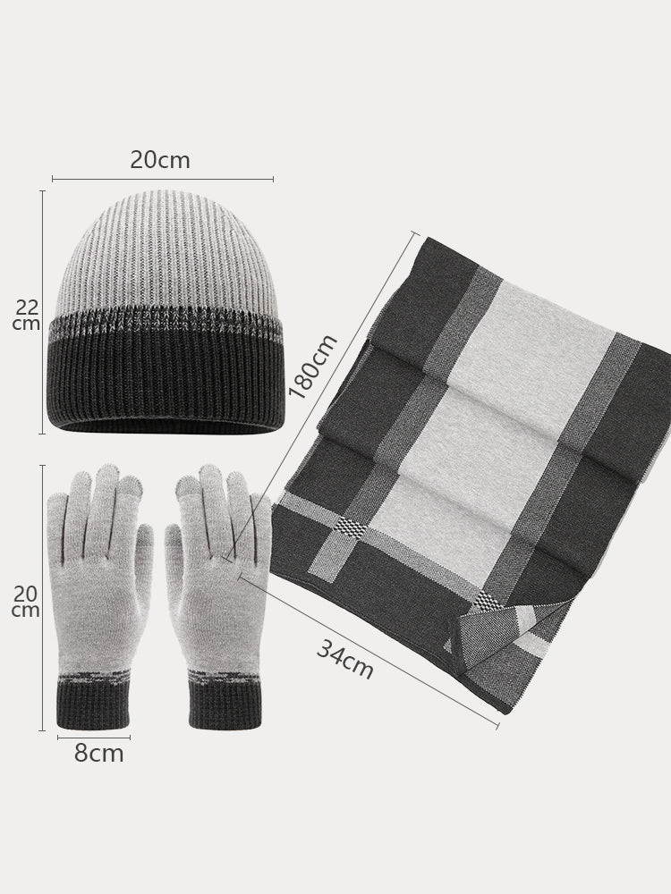 3-in-1 Winter Beanie Hat Scarf Gloves Set - Image 5