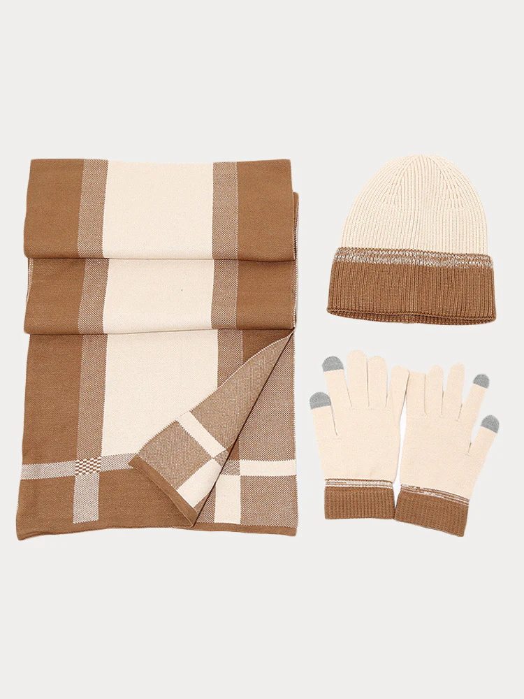 3-in-1 Winter Beanie Hat Scarf Gloves Set - Image 6