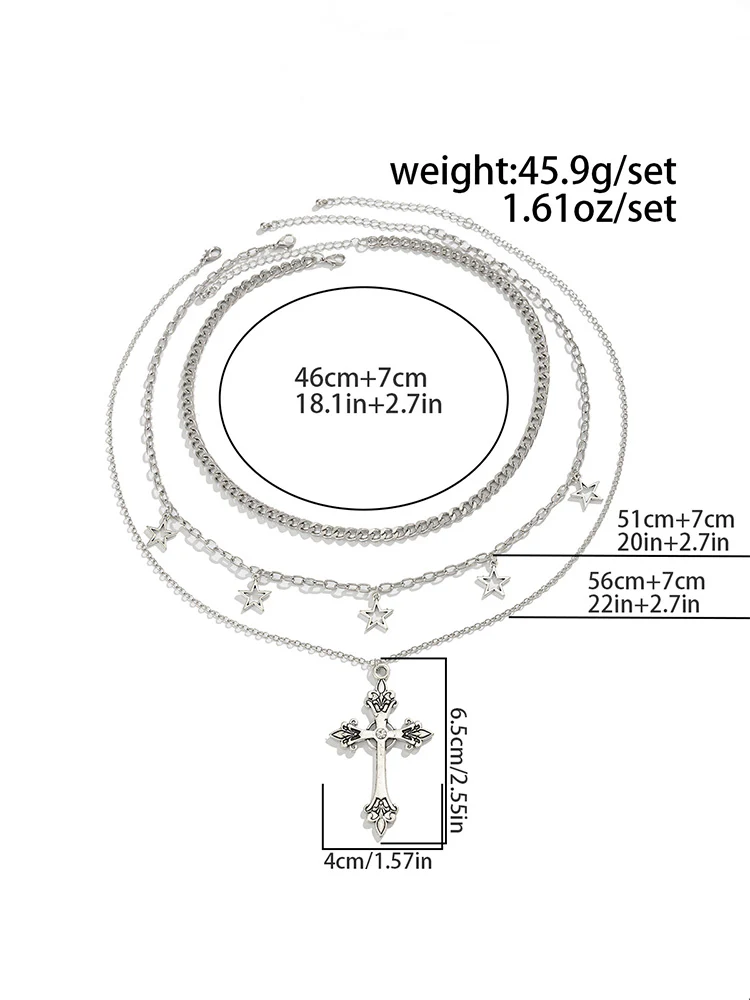 3-Piece Versatile Layered Necklace Set - Image 9
