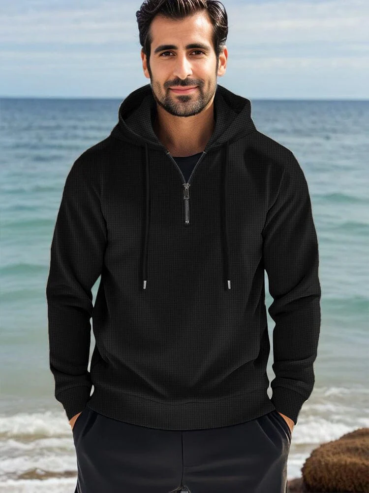 Athleisure Comfort Waffle Hoodie - Image 2