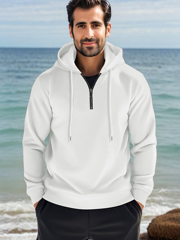 Athleisure Comfort Waffle Hoodie - Image 5