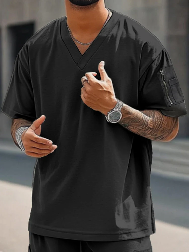 Athleisure Functional Pockets T-Shirt Set - Image 7
