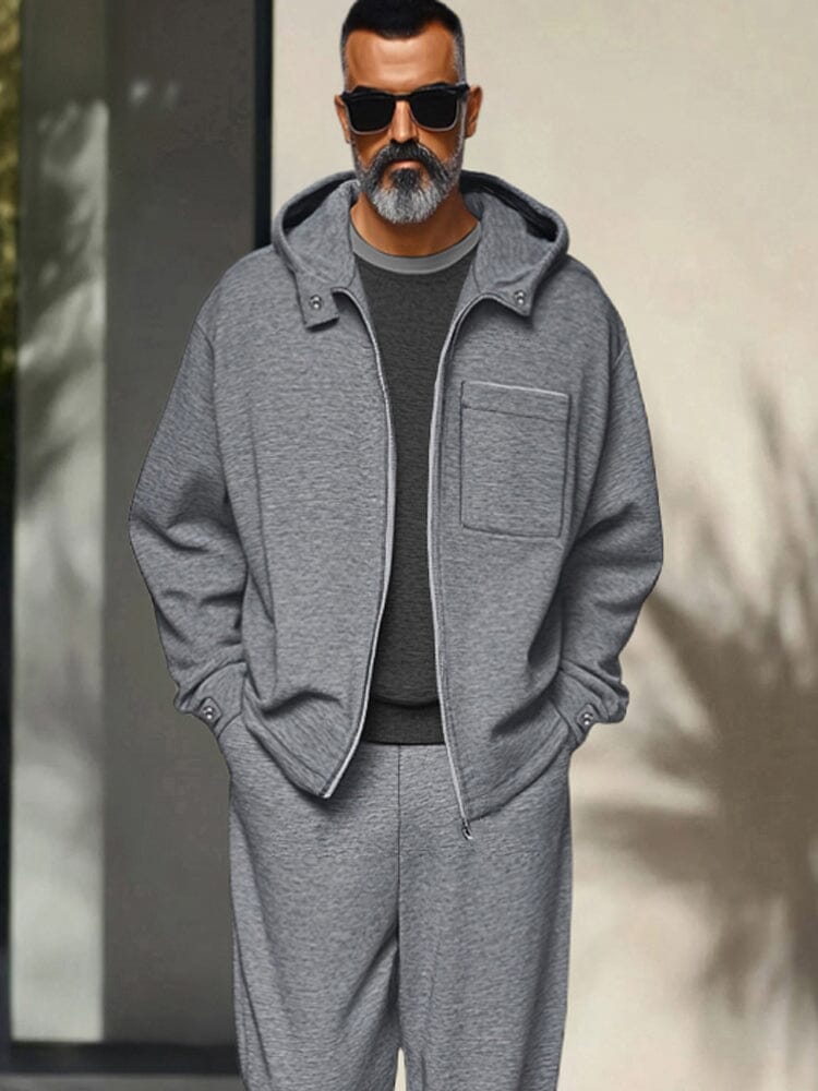 Athleisure Hooded Jacket Pants Set - Image 3
