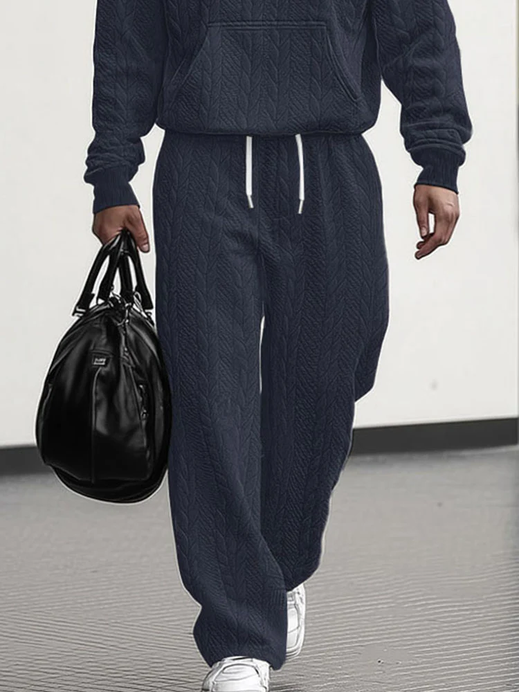 Athleisure Jacquard Loose Fit 2-Piece Set - Image 4