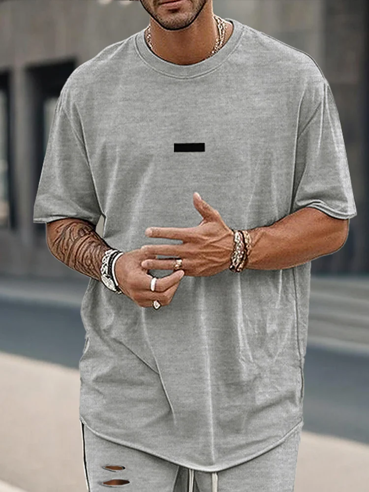 Athleisure Loose Fit T-Shirt Shorts Set - Image 3