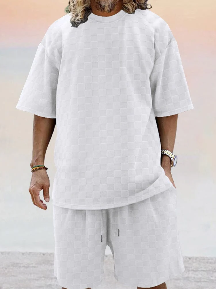 Athleisure Plaid T-shirt Set - Image 3