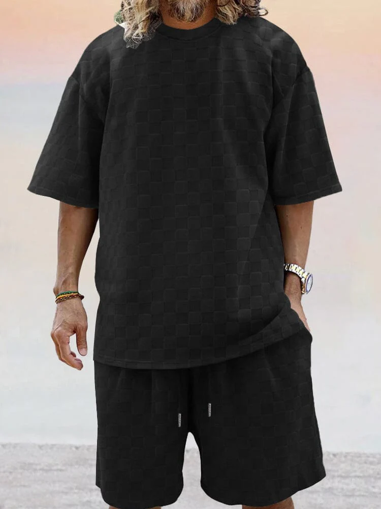 Athleisure Plaid T-shirt Set - Image 4