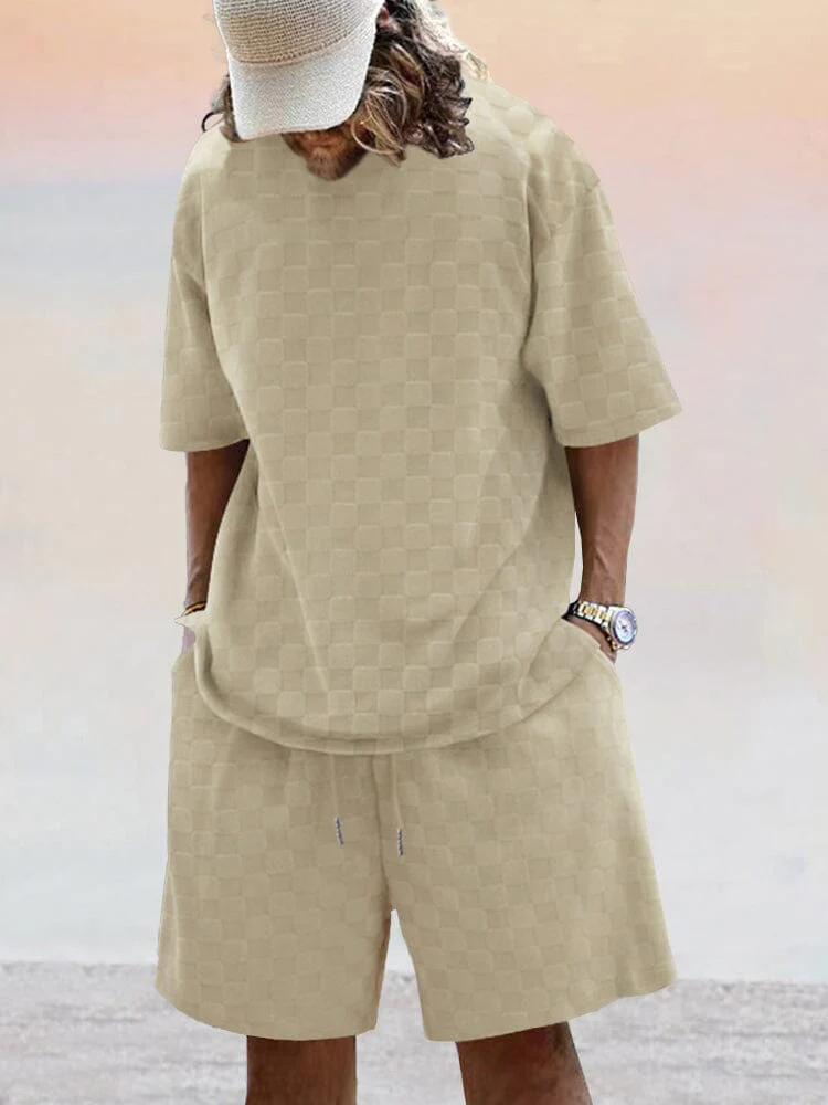 Athleisure Plaid T-shirt Set - Image 5