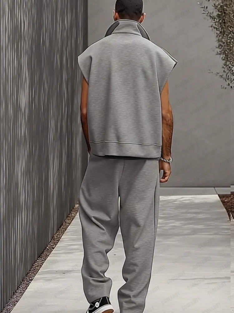 Athleisure Street Vibe Vest Pants Set - Image 4