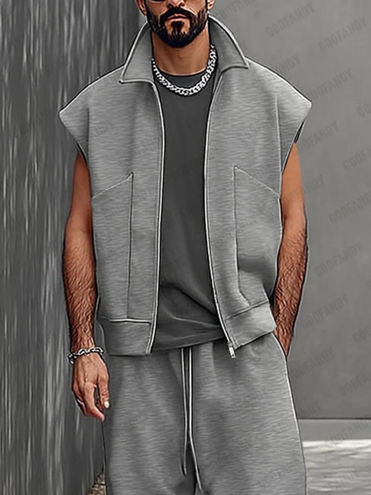 Athleisure Street Vibe Vest Pants Set - Image 5