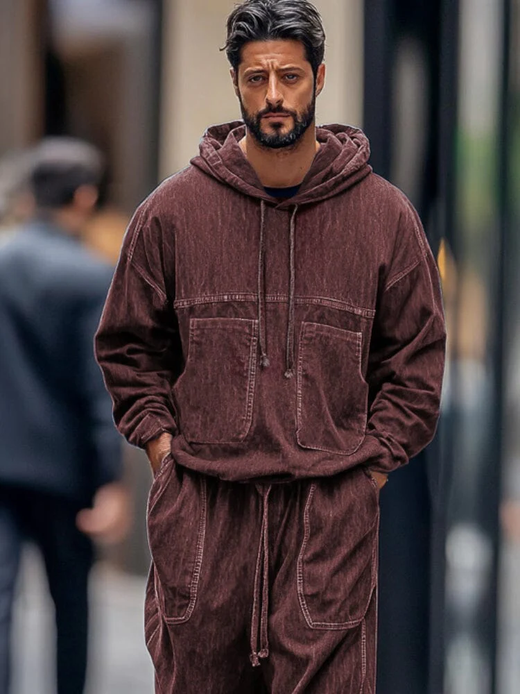 Athleisure Streetwear Denim 2-Piece Matching Set - Image 3