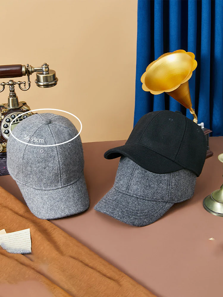 Athleisure Wool Blend Short Brim Baseball Cap - Image 3