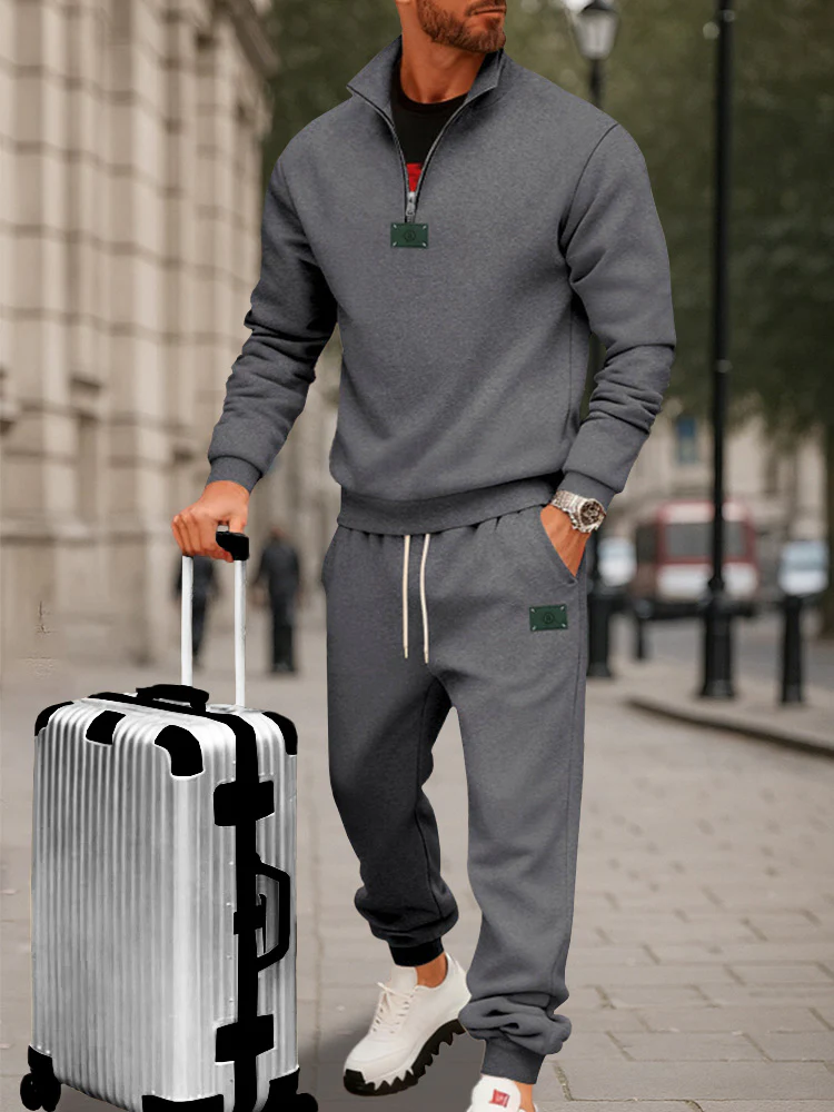 Athletic Comfort Fleece Sweatsuit Set - Image 6