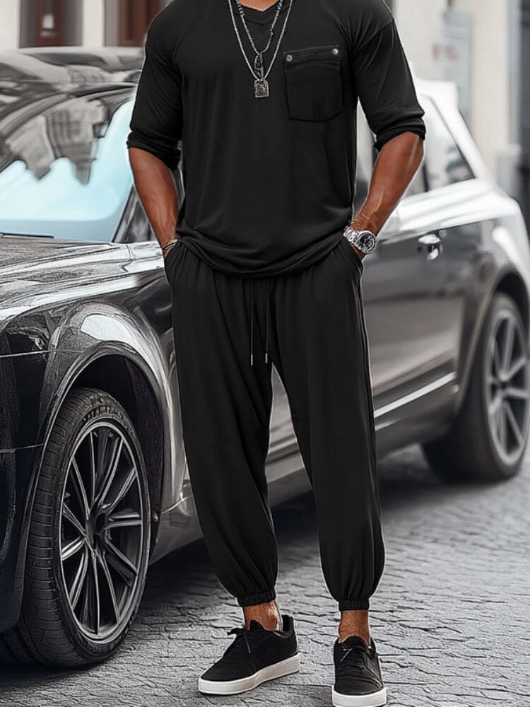 Basic Soft T-shirt Jogger Set - Image 4