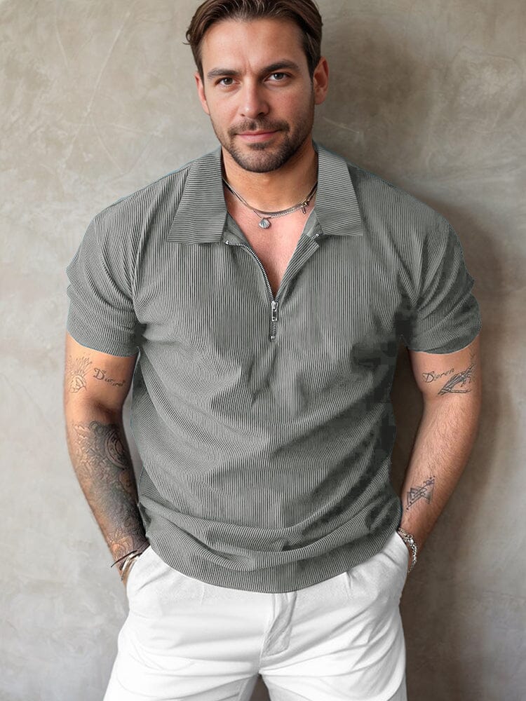 Beathable Corduroy Polo Shirt - Image 2