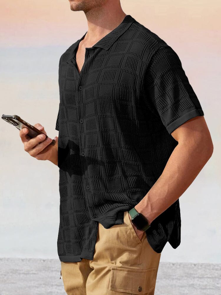 Breathable Knit Hollow Out Shirt - Image 4