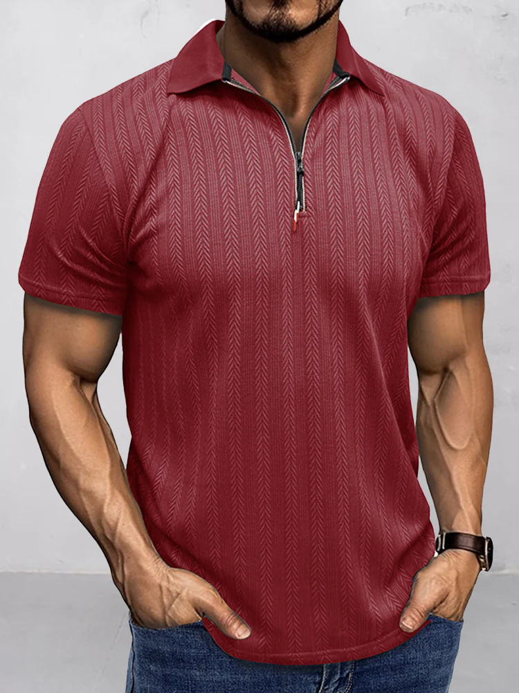 Breathable Summer Knit Polo Shirt - Image 8