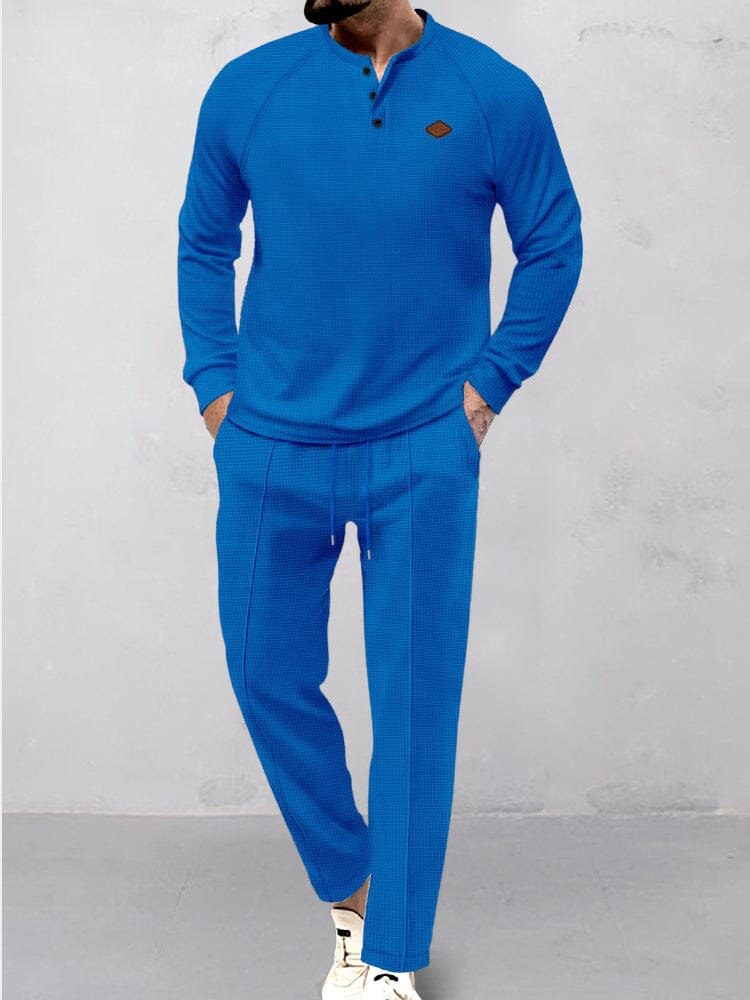 Breathable Waffle 2-Piece Tracksuit Set - Image 2