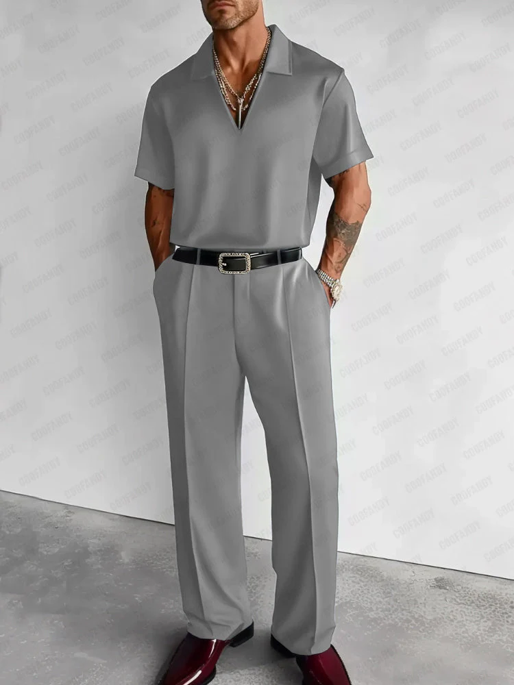 Business Casual Shirt Pants Set - Image 5