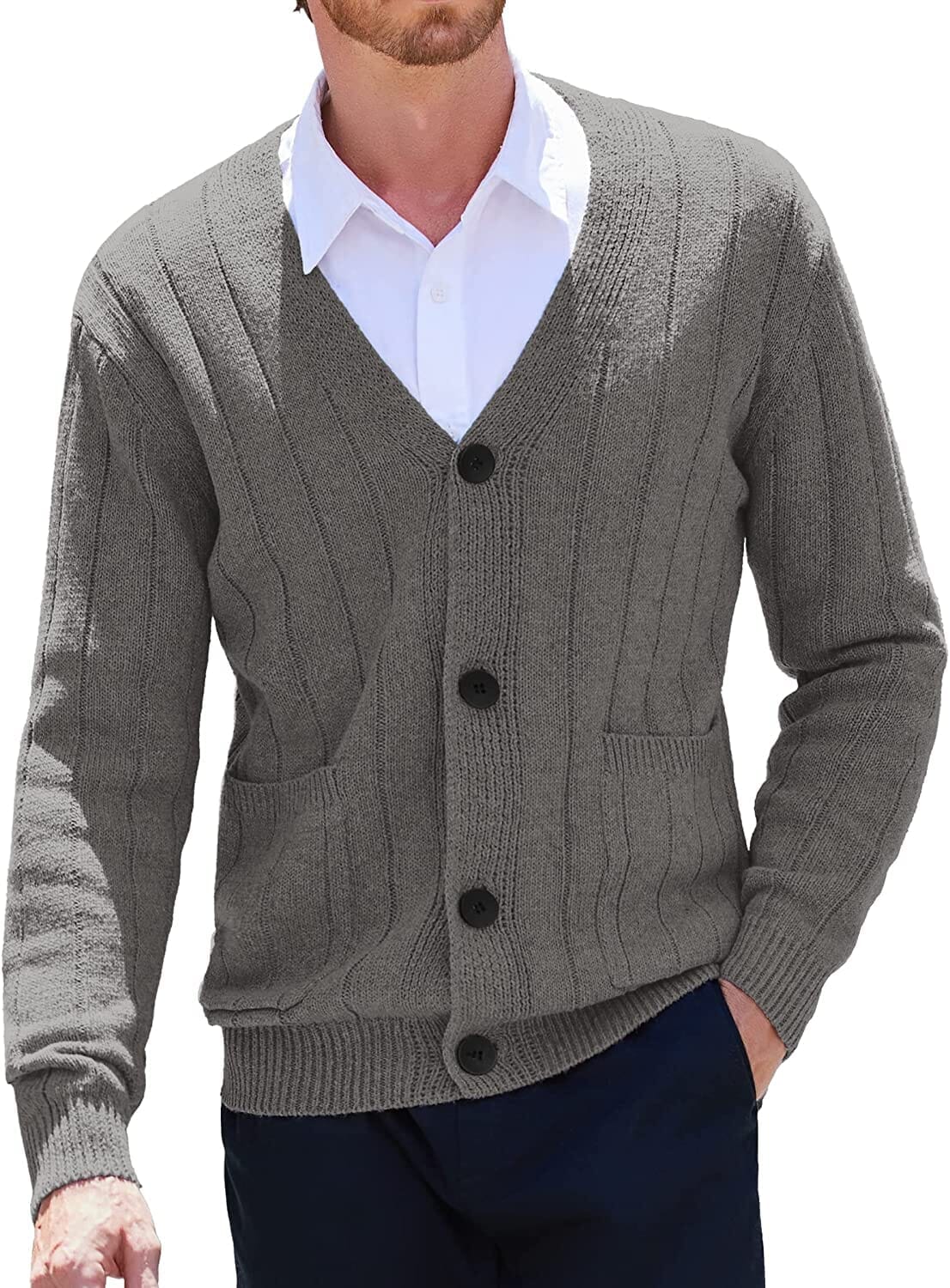 Cardigan Knit V Neck Button up Sweaters (US Only) - Image 6