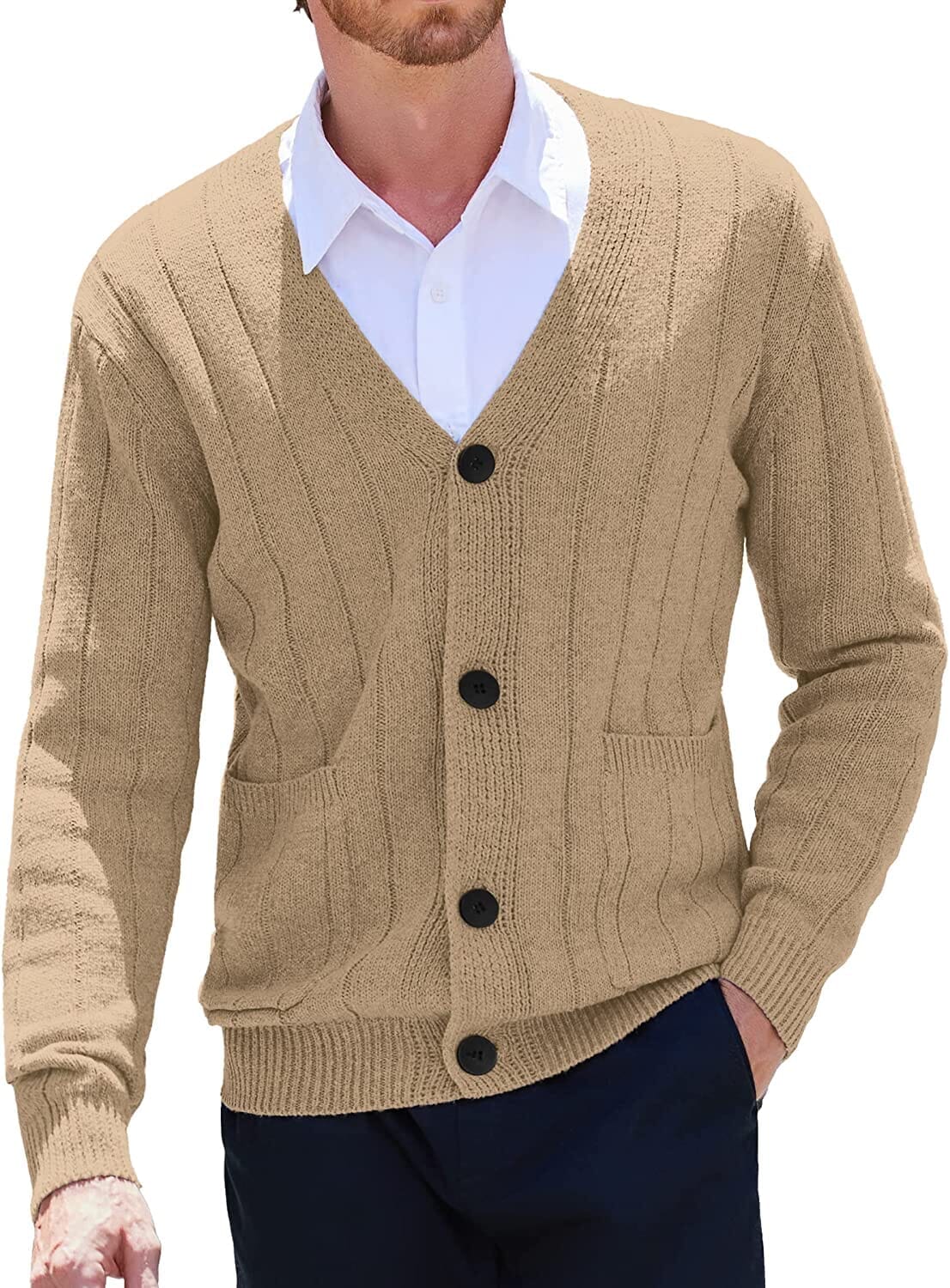 Cardigan Knit V Neck Button up Sweaters (US Only) - Image 7