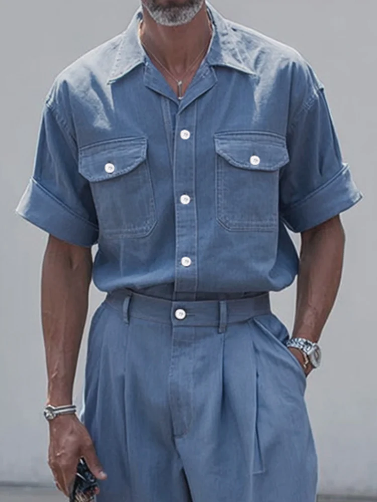 Cargo Loose Fit Denim 2-Piece Set - Image 3