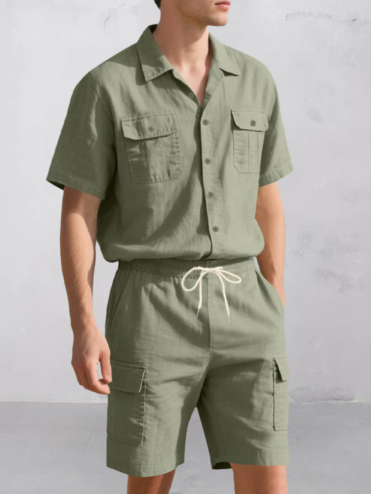 Cargo Style 100% Cotton Casual Set - Image 3