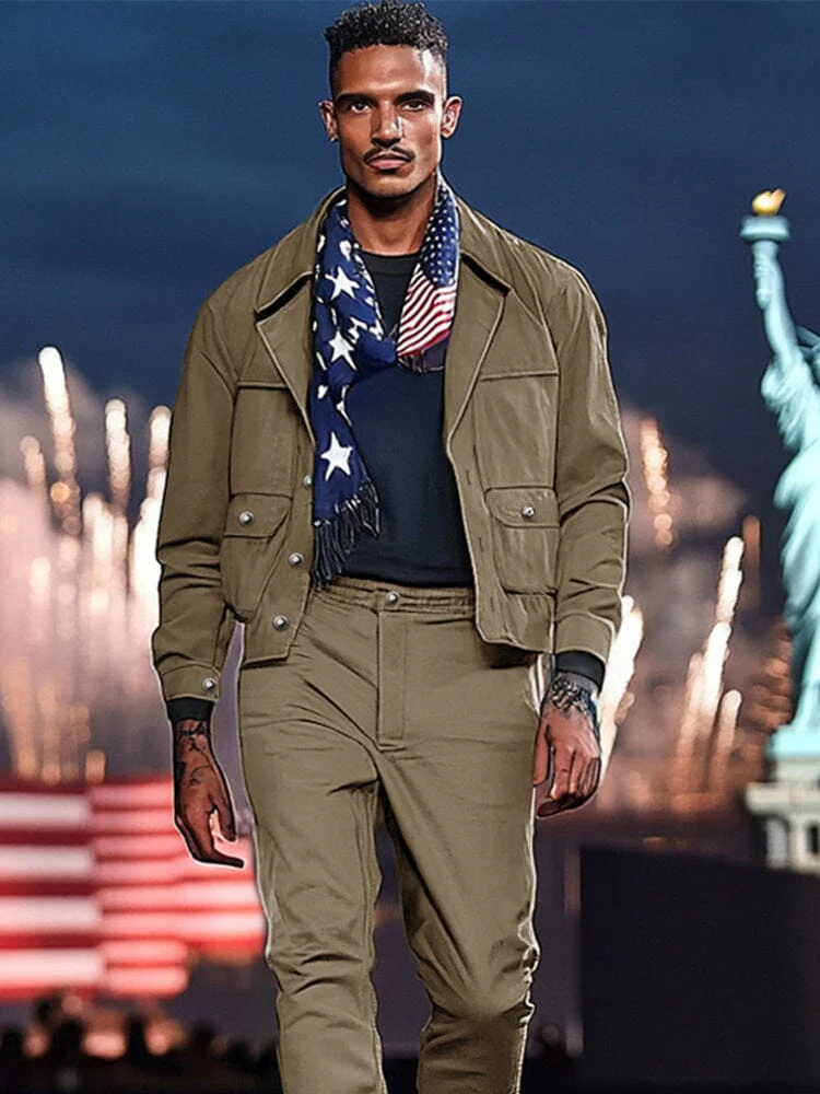Cargo Style 100% Cotton Jacket Set - Image 3