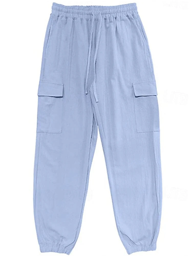 Casual 100% Cotton Cargo Jogger Pants - Image 8