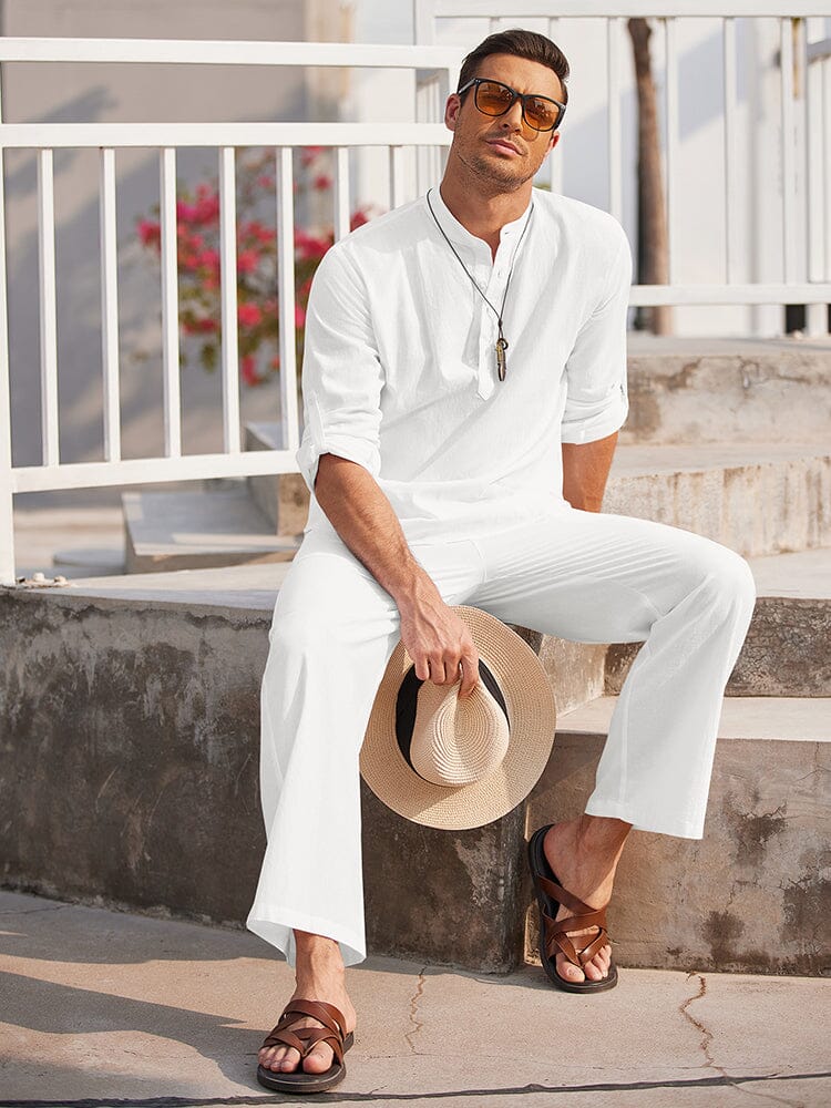 Casual 2 Pieces Henley Shirts Set (US Only) - Image 9