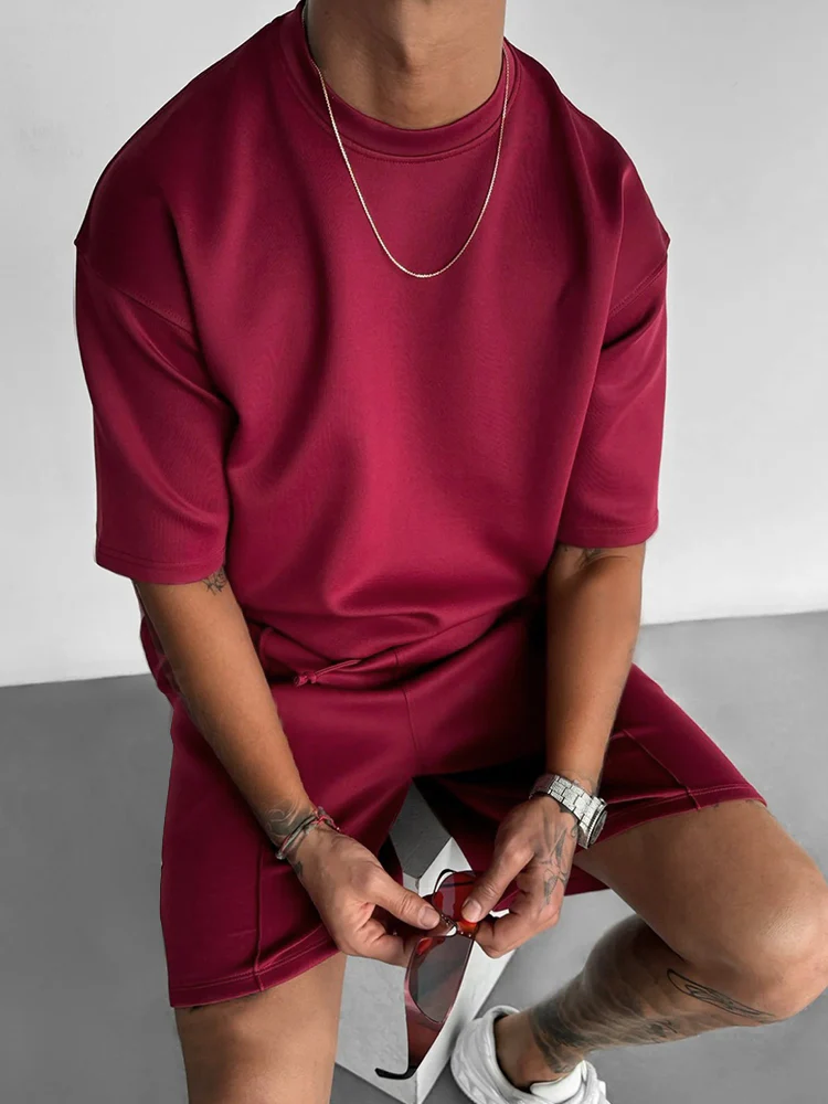 Casual Athletic T-Shirt Shorts Set - Image 5