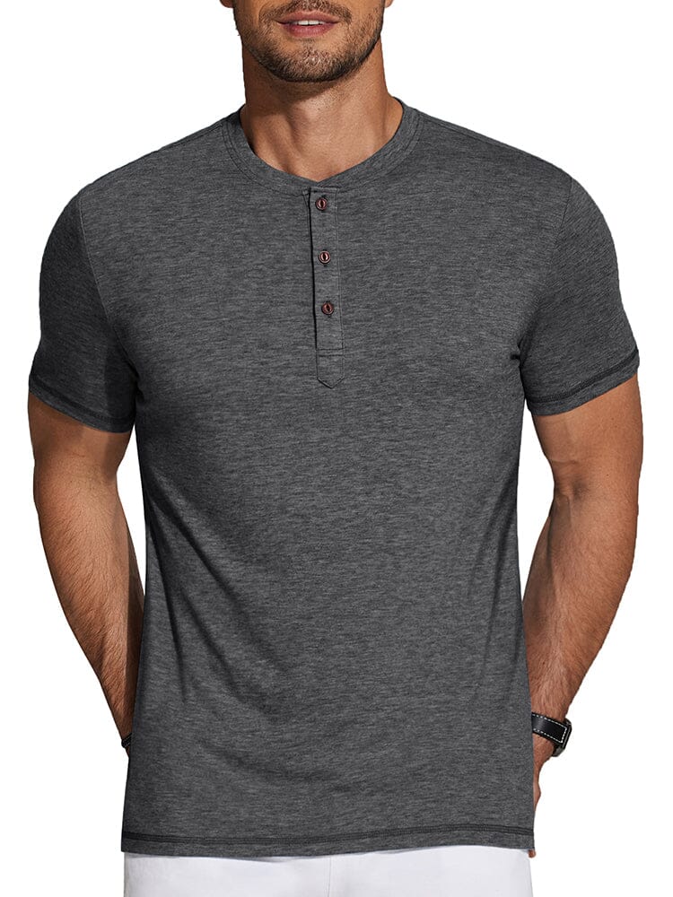 Casual Basic Solid Henley Shirt (US Only) - Image 5