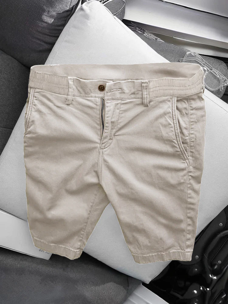 Casual Business Straight Cotton Shorts - Image 2