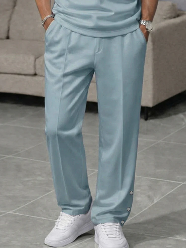 Casual Button Accent Tank Top Pants Set - Image 4