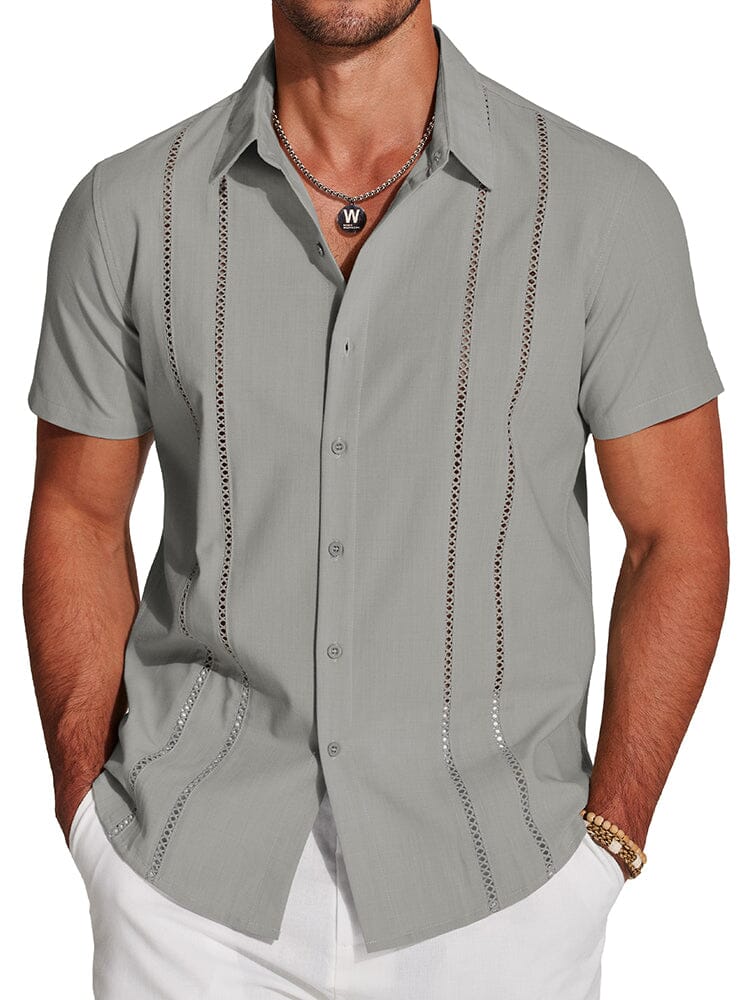 Casual Button Down Cuban Guayabera Shirt (US Only) - Image 15