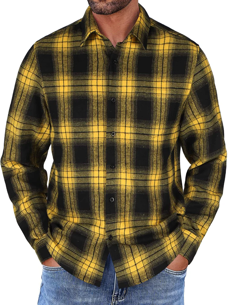 Casual Button Down Plaid Flannel Shirt (US Only) - Image 9