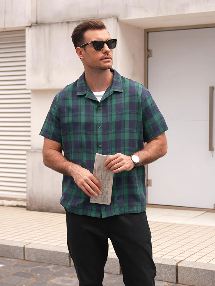 Casual Button Down Plaid Shirt (US Only) - Image 13