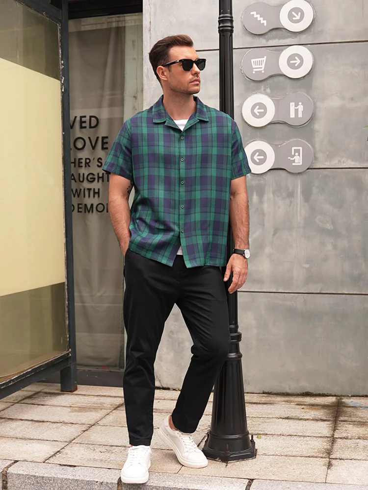 Casual Button Down Plaid Shirt (US Only) - Image 15