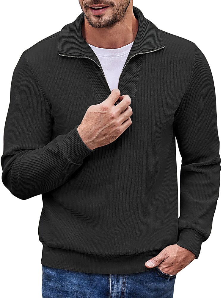 Casual Corduroy Polo Collar Pullover (US Only) - Image 4