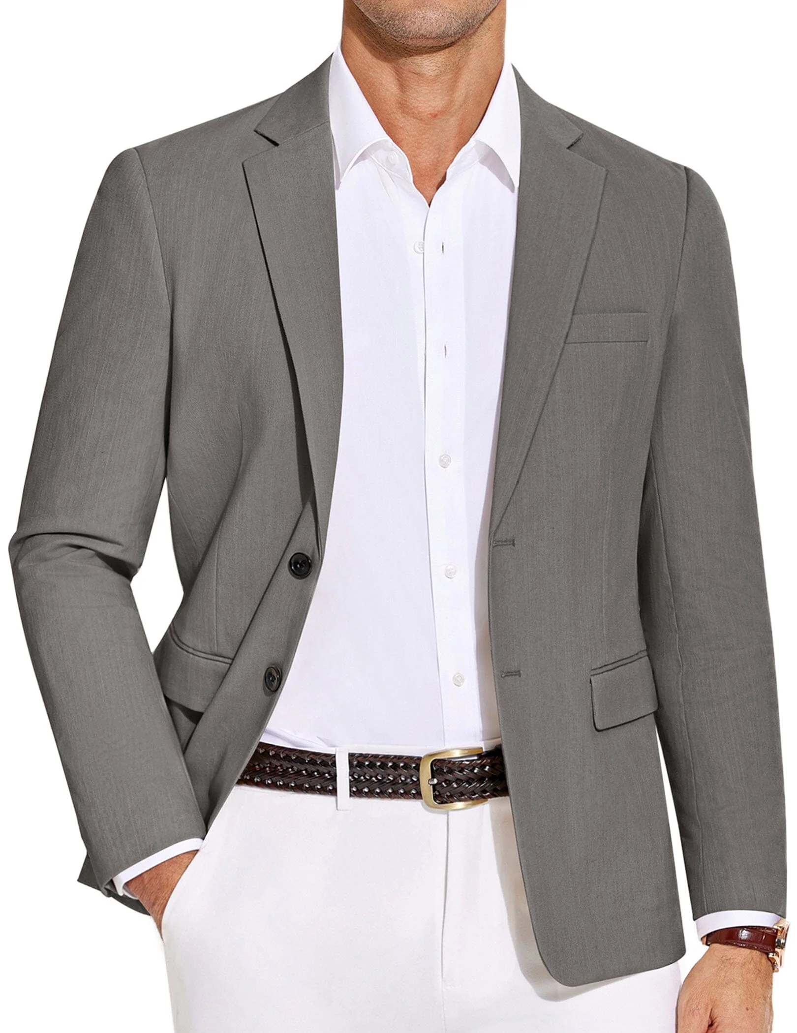 Casual Cotton Blend Blazer (US Only) - Image 6