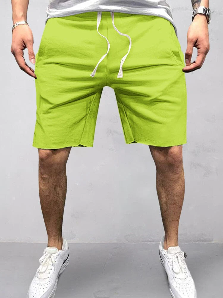 Casual Cotton Elastic Waist Shorts - Image 5