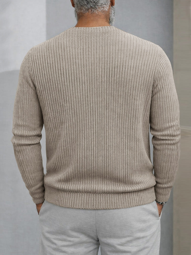 Casual Cross Placket Pullover Knit Top - Image 6