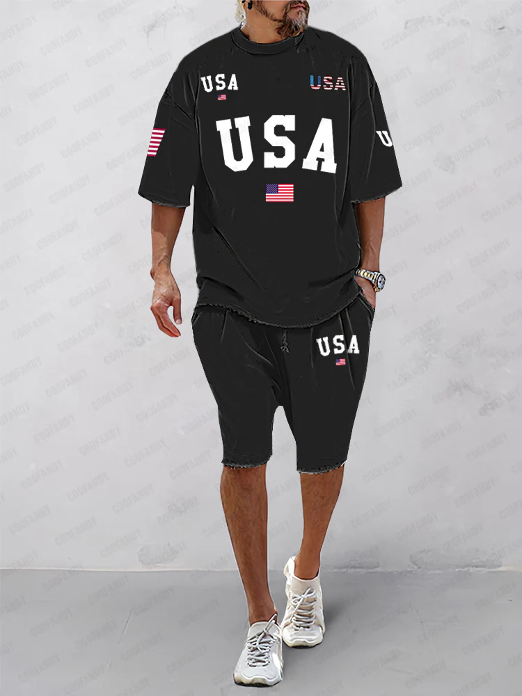 Casual Ethnic Print Sports Set - Image 8