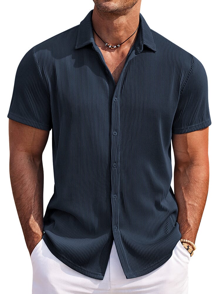 Casual Fashion Striped Textured Shirt (US Only) - Image 6