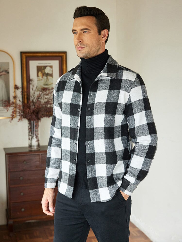 Casual Flannel Plaid Shirt - Image 8