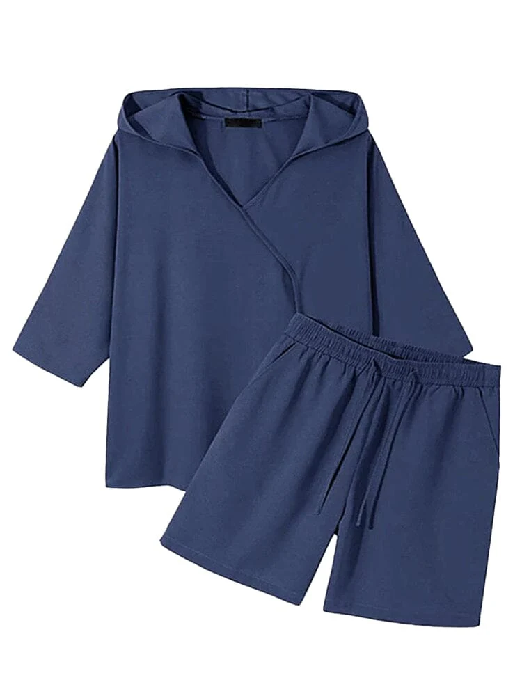 Casual Hooded Top Cotton Linen Set - Image 5