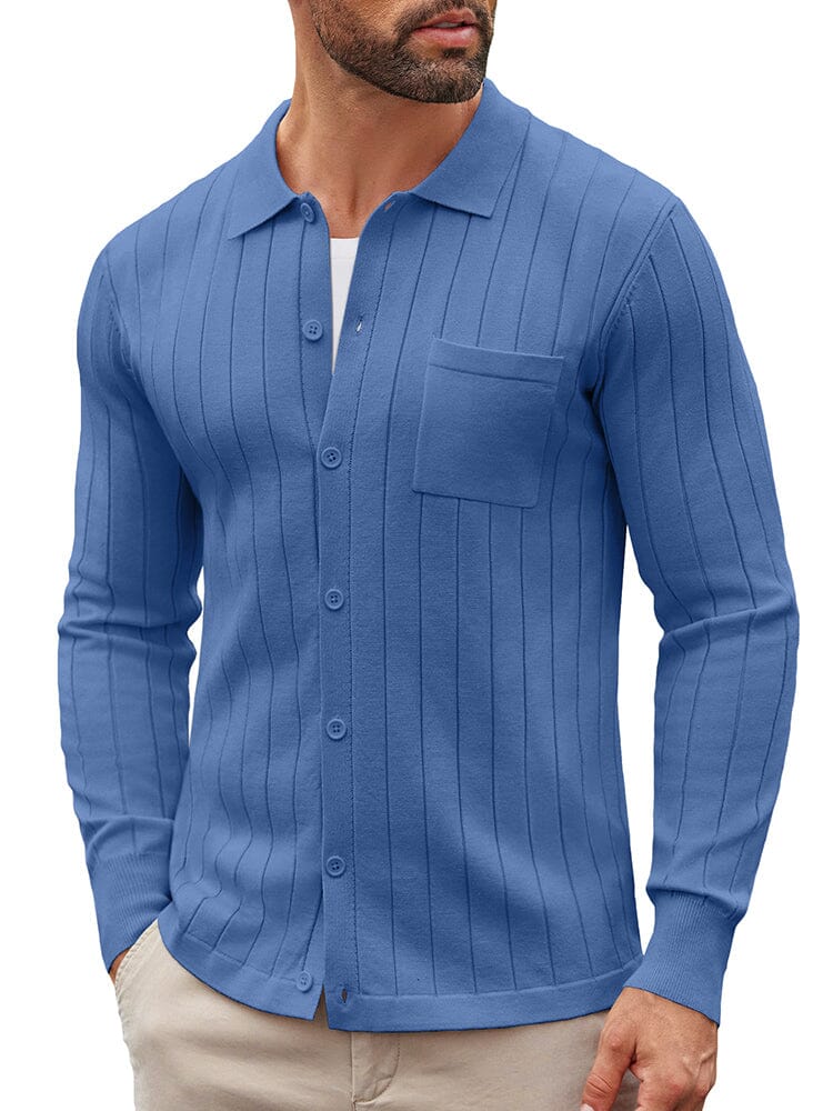 Casual Knit Ribbed Cardigan (US Only) - Image 8
