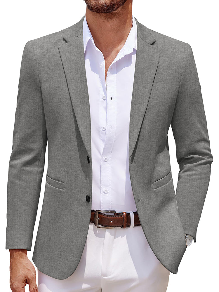 Casual Knit Two Buttons Suit Jackets (US Only) - Image 7