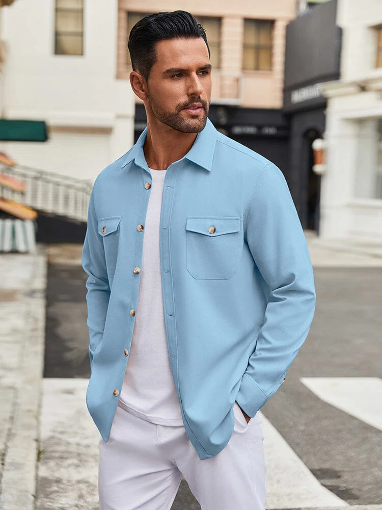 Casual Lightweight Shirt Jacket (US Only) - Image 3